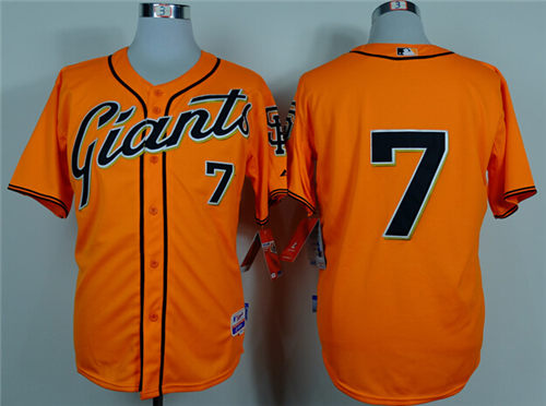 Men's San Francisco Giants #7 Gregor Blanco 2014 Orange Jersey