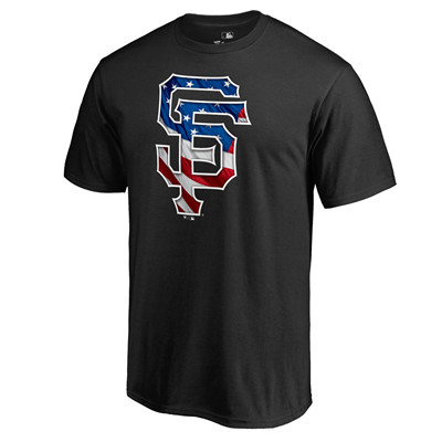 Men's San Francisco Giants Black Big & Tall Banner Wave T-Shirt