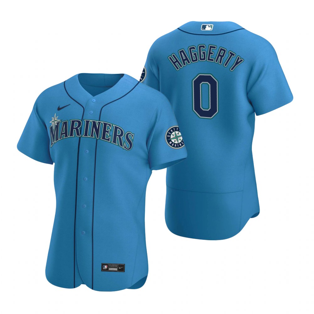 Men's Seattle Mariners #0 Sam Haggerty Stitched Nike Royal Alternate FlexBase Jersey