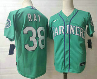 Men's Seattle Mariners #38 Robbie Ray Green Stitched MLB Flex Base Nike Jersey的副本