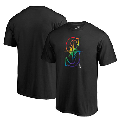 Men's Seattle Mariners Fanatics Branded Pride Black T-Shirt