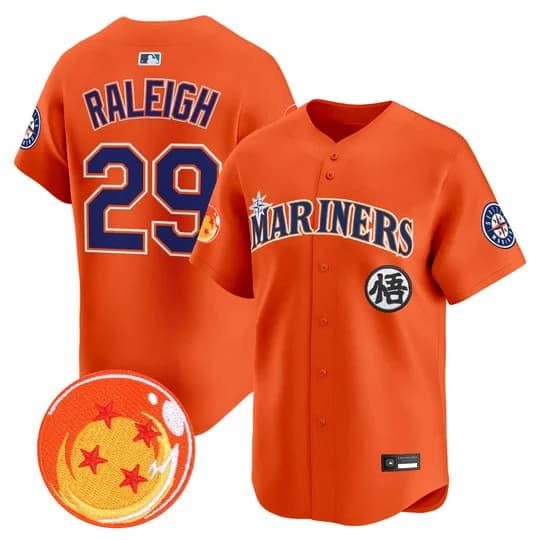 Men's Seattle Mariners x Dragon Ball Vapor Premier Limited Jersey - All Stitched Cal Raleigh
