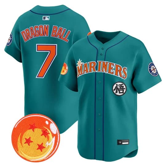 Men's Seattle Mariners x Dragon Ball Vapor Premier Limited Jersey - All Stitched Dragon  Ball   7
