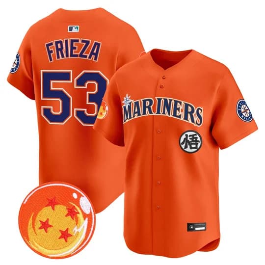 Men's Seattle Mariners x Dragon Ball Vapor Premier Limited Jersey - All Stitched Frieza