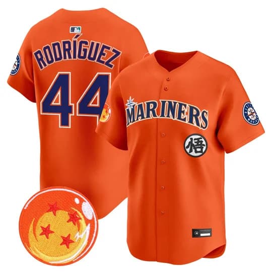 Men's Seattle Mariners x Dragon Ball Vapor Premier Limited Jersey - All Stitched Julio Rodríguez