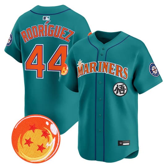 Men's Seattle Mariners x Dragon Ball Vapor Premier Limited Jersey - All Stitched Julio Rodríguez44