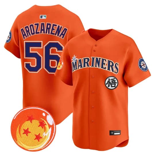 Men's Seattle Mariners x Dragon Ball Vapor Premier Limited Jersey - All Stitched Randy Arozarena