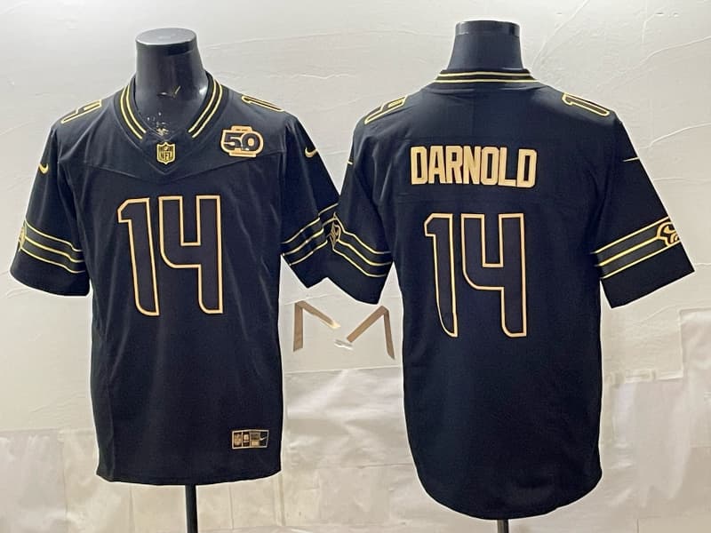 Men's Seattle Seahawks   Vapor  Limited Jersey - All Stitched 14   Sam  Darnold