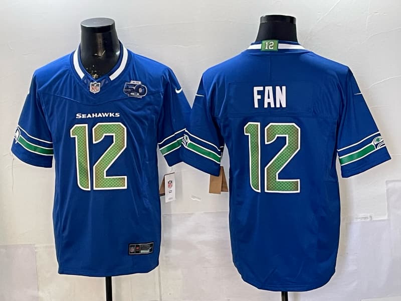 Men's Seattle Seahawks   Vapor  Limited Jersey  All Stitched  12th Fan