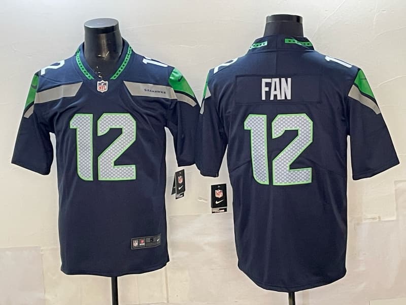 Men's Seattle Seahawks   Vapor Limited Jersey - All Stitched- 12th Fan