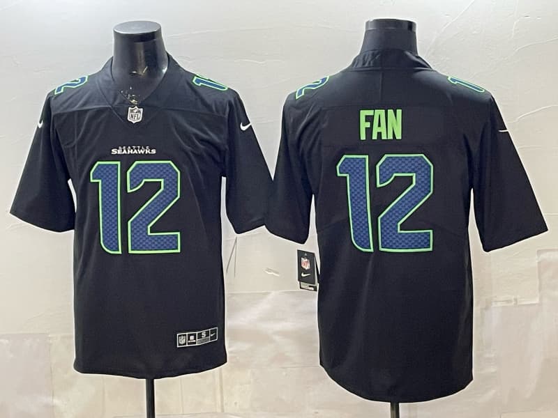 Men's Seattle Seahawks   Vapor Limited Jersey   All Stitched 12th Fan