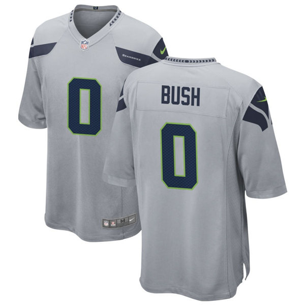 Men's Seattle Seahawks #0 Devin Bush Jr. Nike Gray Alternate Vapor Limited Jersey