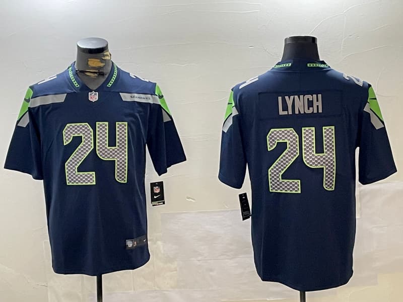Men's Seattle Seahawks #24 Marshawn Lynch    Stitched NFL Nike  Limited Jersey