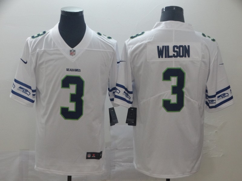 Men's Seattle Seahawks #3 Russell Wilson Nike NFL Team Logo Cool Edition Jersey