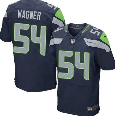 Men's Seattle Seahawks #54 Bobby Wagner Blue Nik Elite Jersey