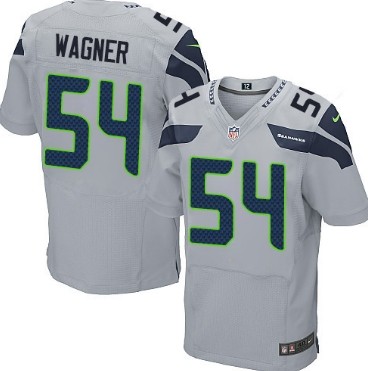 Men's Seattle Seahawks #54 Bobby Wagner Gray Nik Elite Jersey