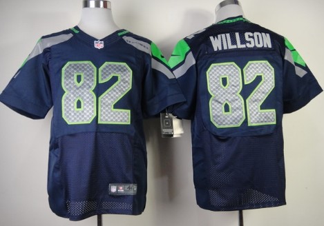 Men's Seattle Seahawks #82 Luke Willson Blue Nik Elite Jersey