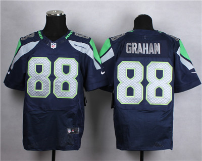 Men's Seattle Seahawks #88 Jimmy Graham Navy Blue Nike Elite Jersey