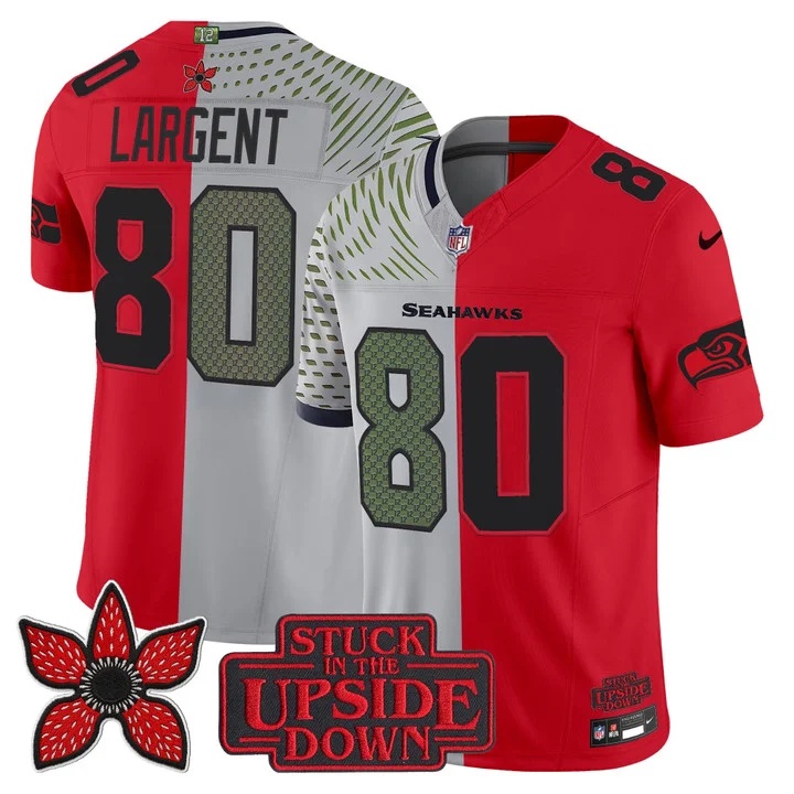Men's Seattle Seahawks 'Upside Down Edition' Vapor Limited Jersey - All Stitched Steve Largent 80