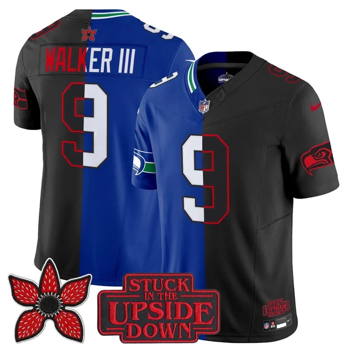 Men's Seattle Seahawks 'Upside Down Edition' Vapor Limited Jersey - All Stitched Walker III   9