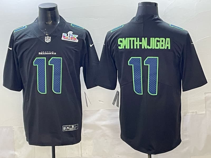 Men's Seattle Seahawks  Vapor  Limited Jersey   All Stitched Smith-Njigba   11