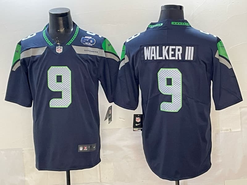 Men's Seattle Seahawks  Vapor Limited Jersey - All Stitched 9 Walker III