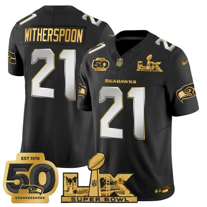 Men's Seattle Seahawks Super Bowl LX & 50th Patch Vapor Limited Jersey - All Stitched Devon Witherspoon    21
