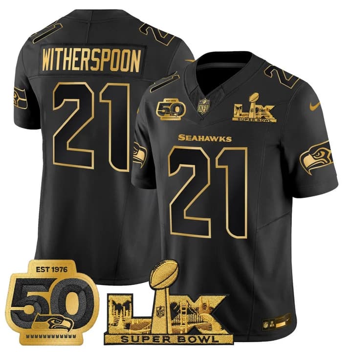 Men's Seattle Seahawks Super Bowl LX & 50th Patch Vapor Limited Jersey - All Stitched Devon Witherspoon