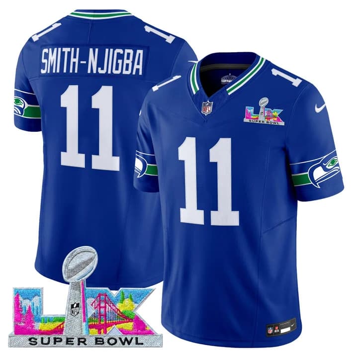 Men's Seattle Seahawks Super Bowl LX Vapor Limited Jersey - All Stitched Smith-Njigba   11