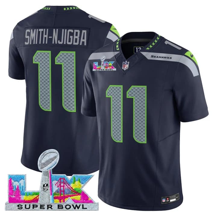 Men's Seattle Seahawks Super Bowl LX Vapor Limited Jersey - All Stitched Smith-Njigba #11