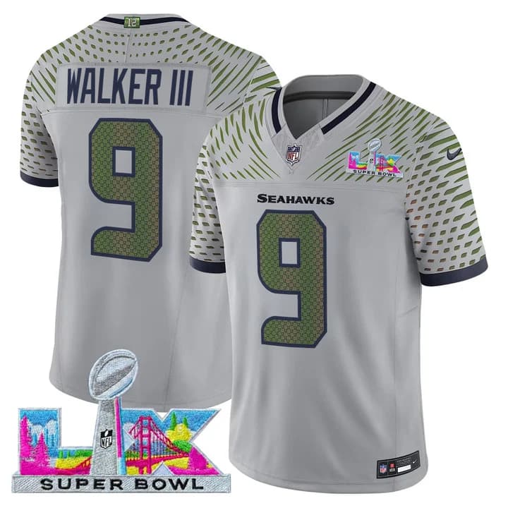 Men's Seattle Seahawks Super Bowl LX Vapor Limited Jersey - All Stitched Walker III