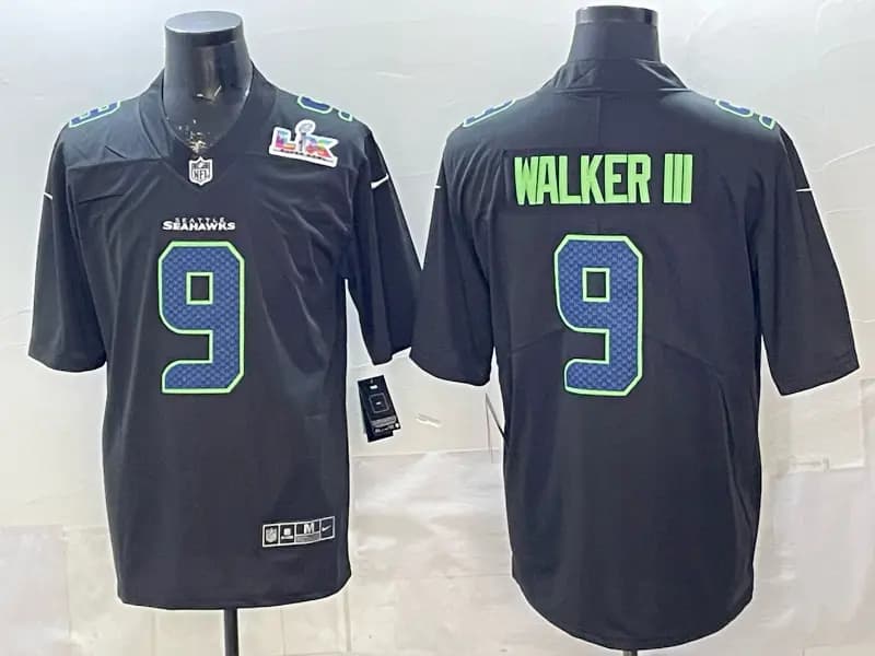 Men's Seattle Seahawks Vapor Limited Jersey - All Stitched 9 Walker III