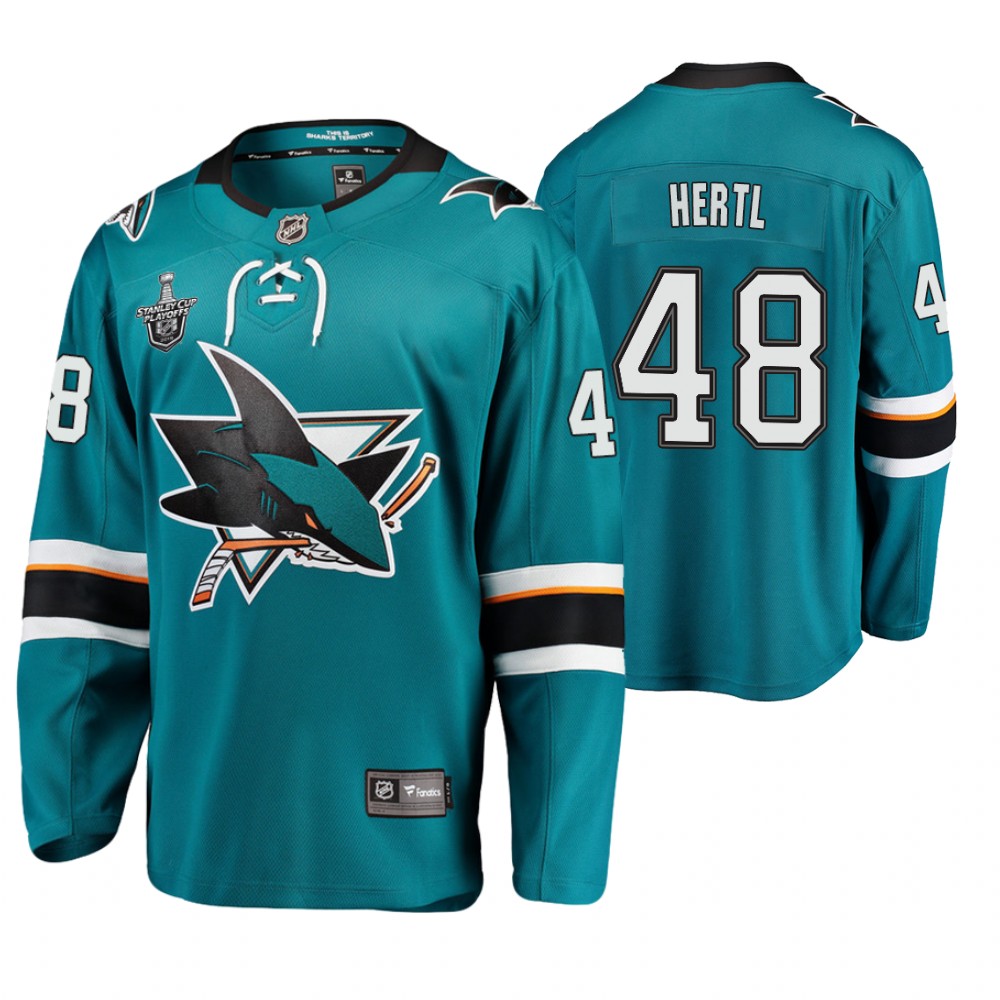 Men's Sharks #48 Tomas Hertl Stanley Cup Playoffs Breakaway Jersey