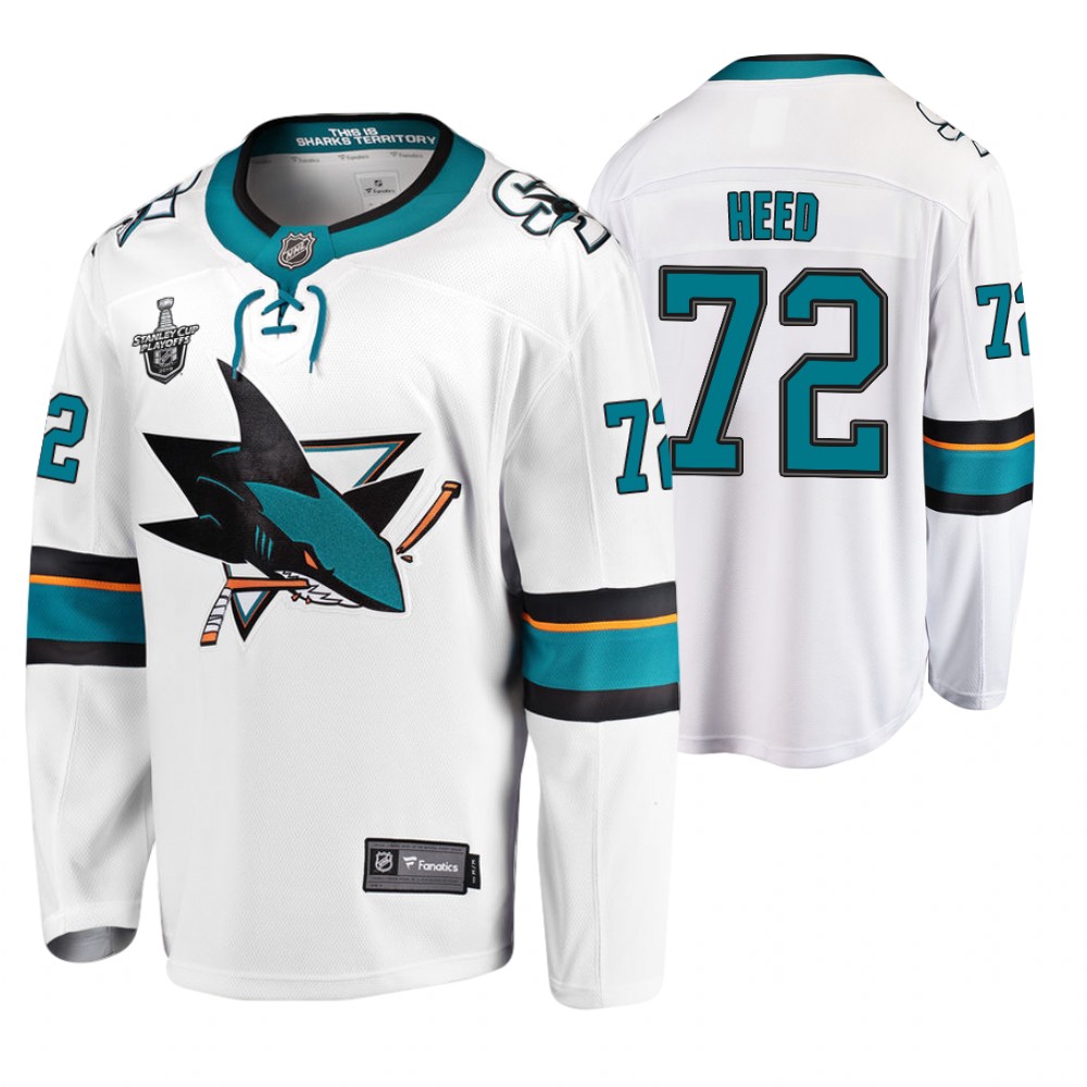 Men's Sharks #72 Tim Heed Stanley Cup Playoffs Away Jersey