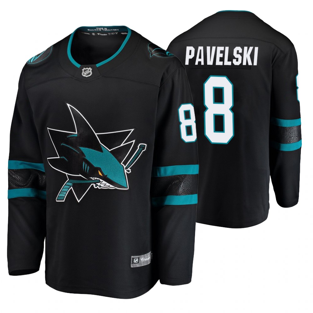 Men's Sharks #8 Joe Pavelski Fanatics Branded Alternate Breakaway Jersey Black