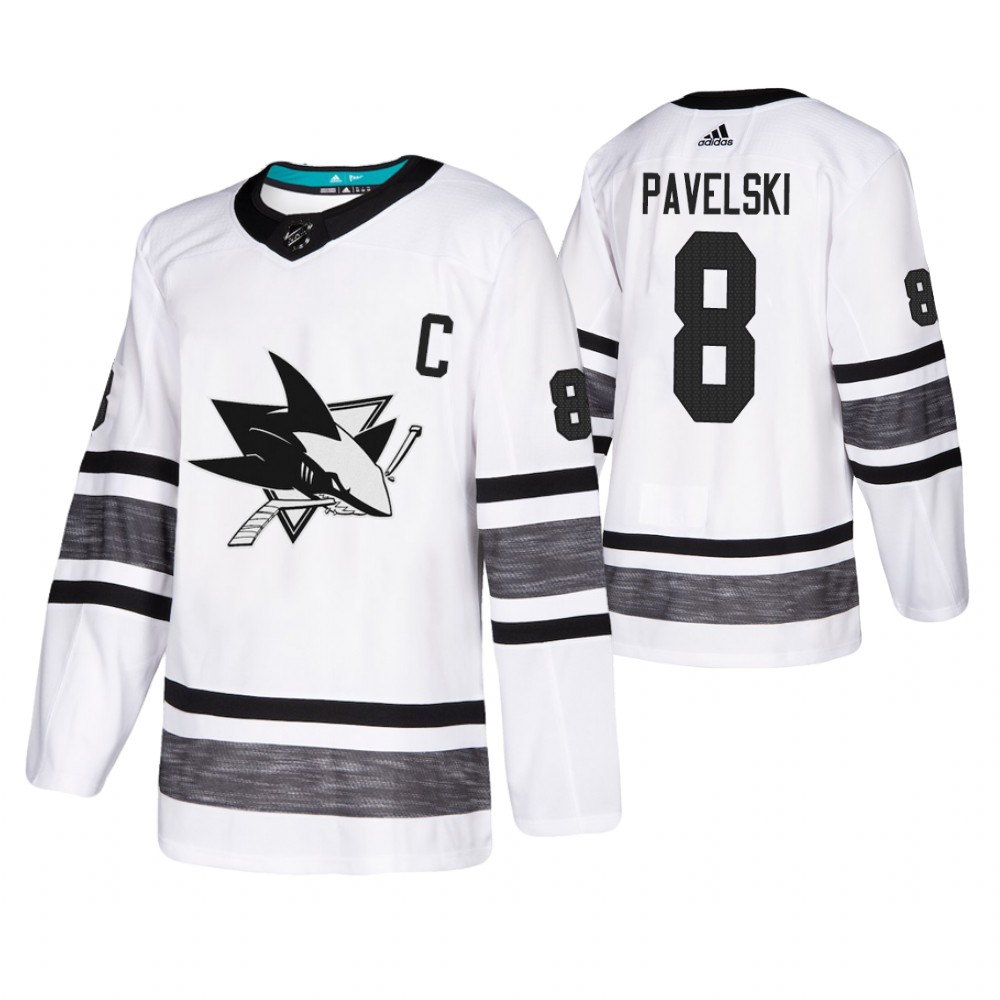 Men's Sharks #8 Joe Pavelski White 2019 NHL All-Star Jersey