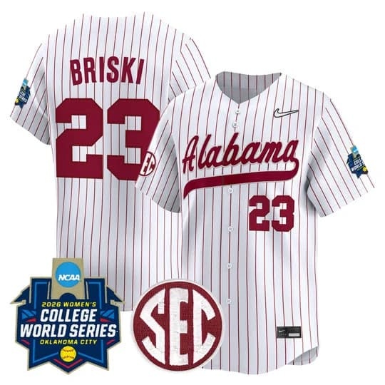 Men's Size - Alabama Softball 2026 World Series (WCWS) Vapor Premier Limited Jersey -     Jocelyn Briski    23