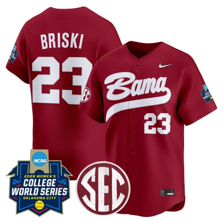 Men's Size - Alabama Softball 2026 World Series (WCWS) Vapor Premier Limited Jersey - Al  Jocelyn Briski  23