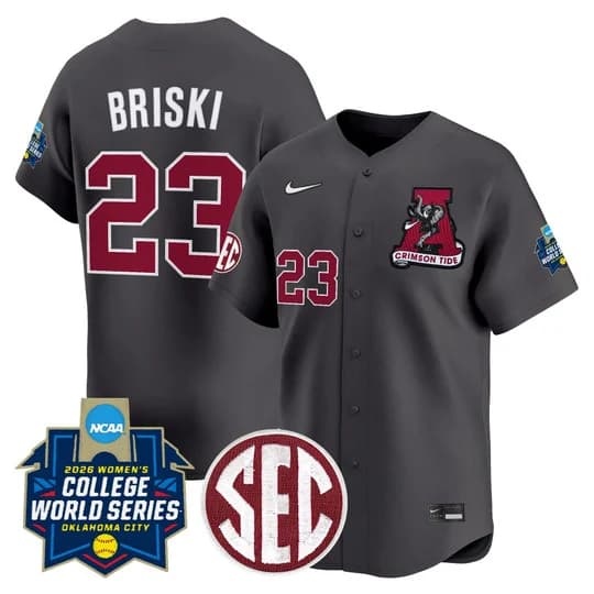 Men's Size - Alabama Softball 2026 World Series (WCWS) Vapor Premier Limited Jersey - All S   Jocelyn Briski23