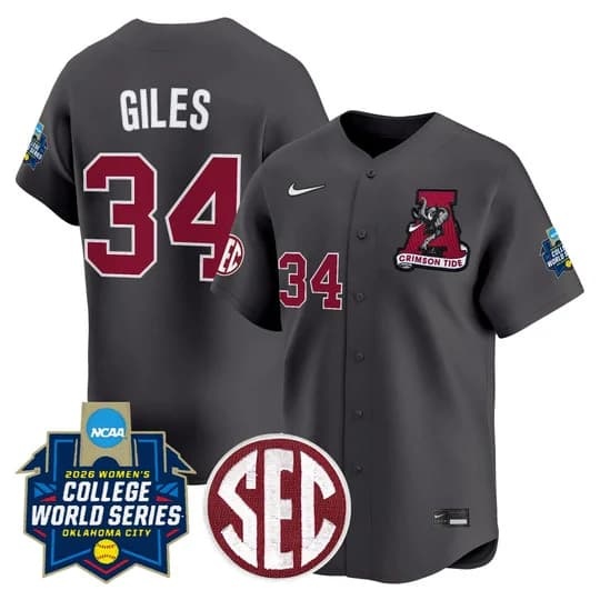Men's Size - Alabama Softball 2026 World Series (WCWS) Vapor Premier Limited Jersey - All St   Marlie Giles 34
