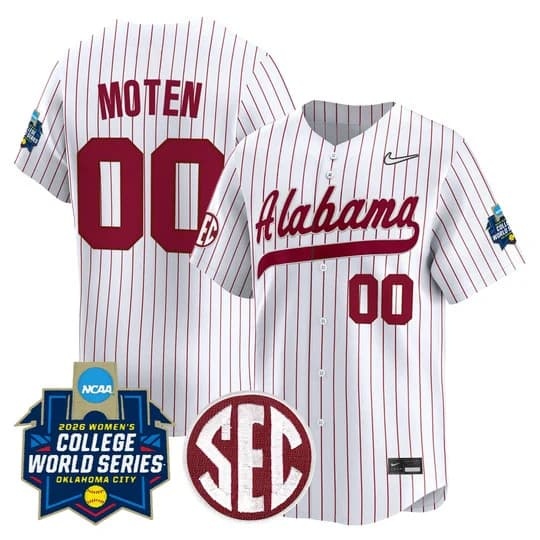 Men's Size - Alabama Softball 2026 World Series (WCWS) Vapor Premier Limited Jersey - All Sti   Vic Moten    00
