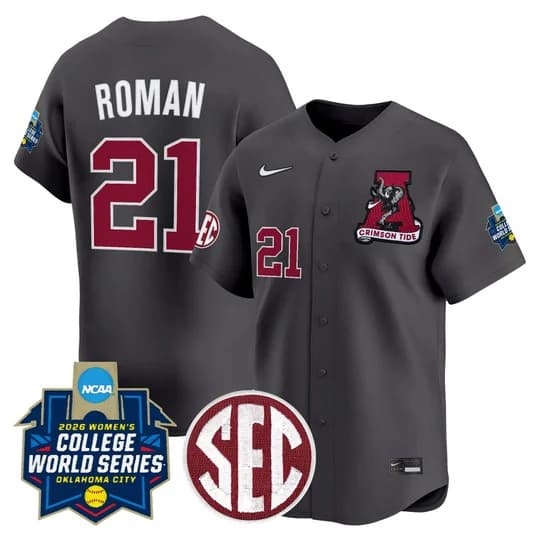 Men's Size - Alabama Softball 2026 World Series (WCWS) Vapor Premier Limited Jersey - All Stitch   Ana Roman21
