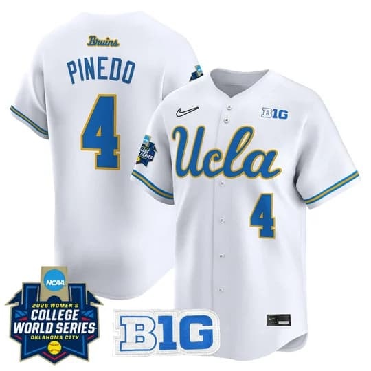 Men's Size - UCLA Bruins Softball 2026 World Series (WCWS) Vapor Premier Limited Jersey - A  Rylee Pinedo 4