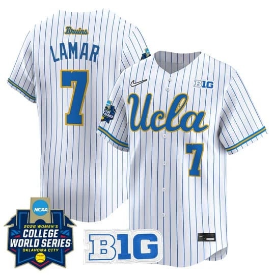 Men's Size - UCLA Bruins Softball 2026 World Series (WCWS) Vapor Premier Limited Jersey Jolyna Lamar   7