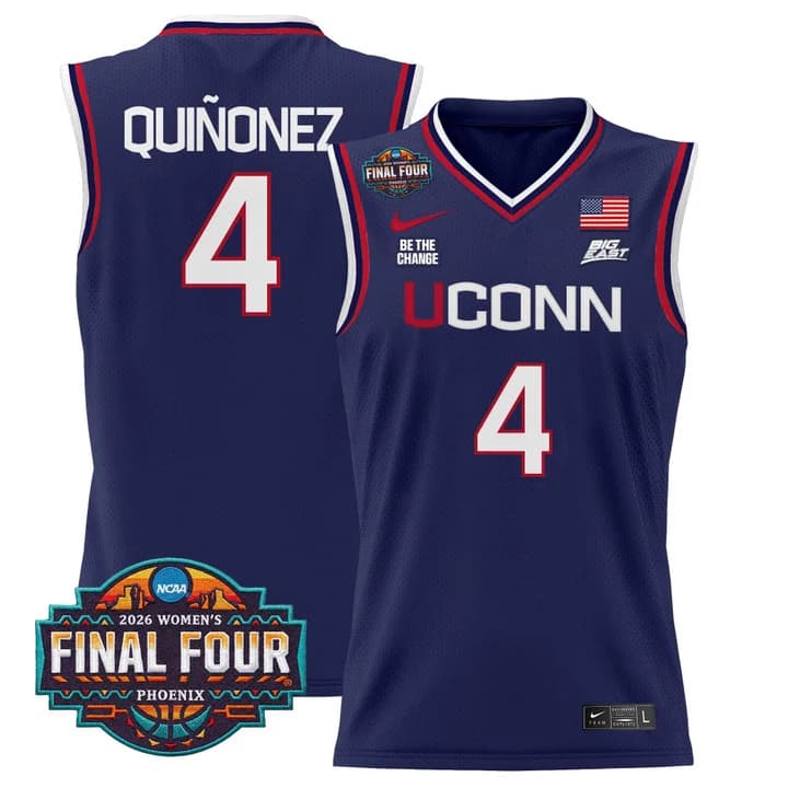 Men's Size - UConn Huskies 2026 Women's Tournament Final Four Basketball Jersey - All Stitched 4Blanca Qui?onez
