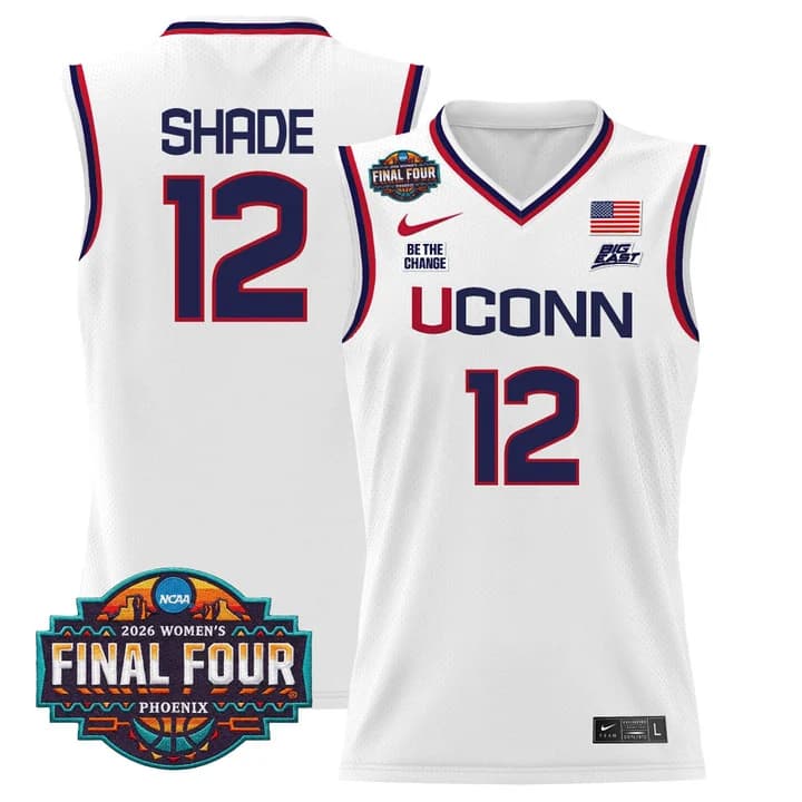 Men's Size - UConn Huskies 2026 Women's Tournament Final Four Basketball Jersey - All Stitched Ashlynn Shade #12