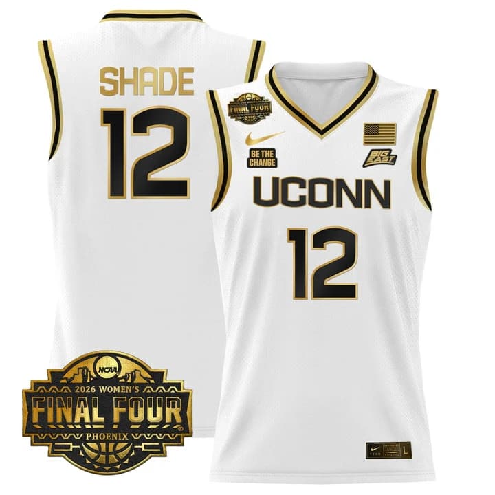 Men's Size - UConn Huskies 2026 Women's Tournament Final Four Basketball Jersey - All Stitched Ashlynn Shade