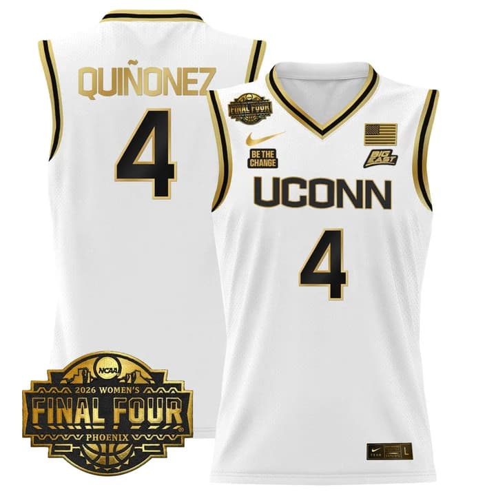 Men's Size - UConn Huskies 2026 Women's Tournament Final Four Basketball Jersey - All Stitched Blanca Qui?onez