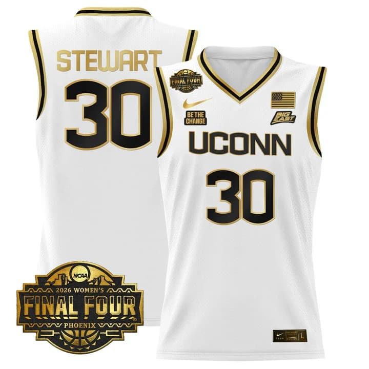 Men's Size - UConn Huskies 2026 Women's Tournament Final Four Basketball Jersey - All Stitched Breanna Stewart