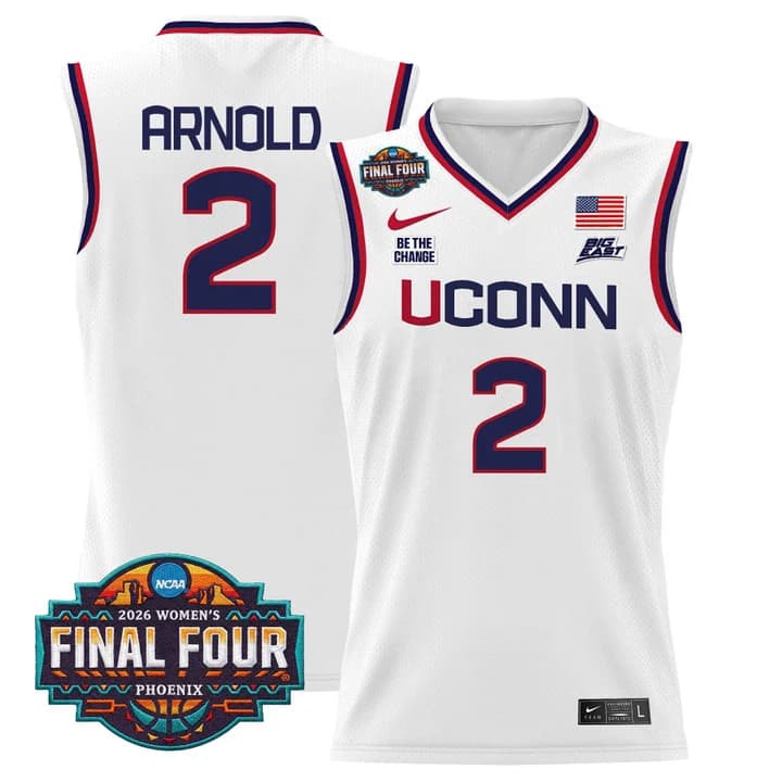 Men's Size - UConn Huskies 2026 Women's Tournament Final Four Basketball Jersey - All Stitched KK Arnold #2